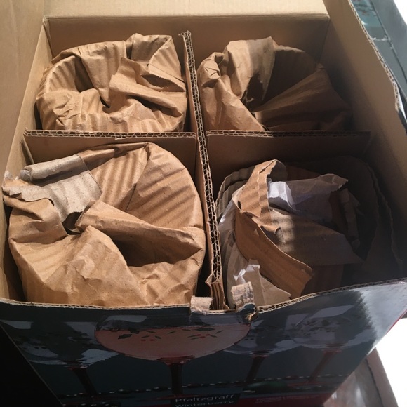 Winterberry Hand Painted Wine and Water Goblets By Pfaltzgraff - Picture 11 of 11